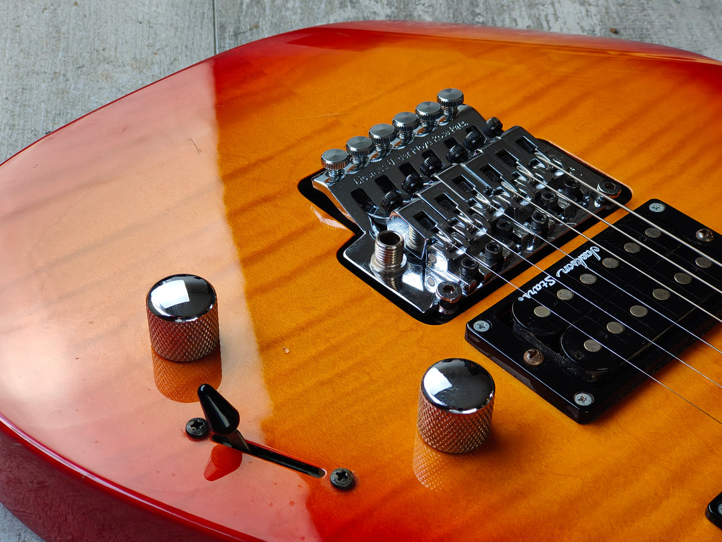 2005 Grover Jackson Stars Japan DK-03 HH Reverse Headstock Dinky (Amber Sunburst)