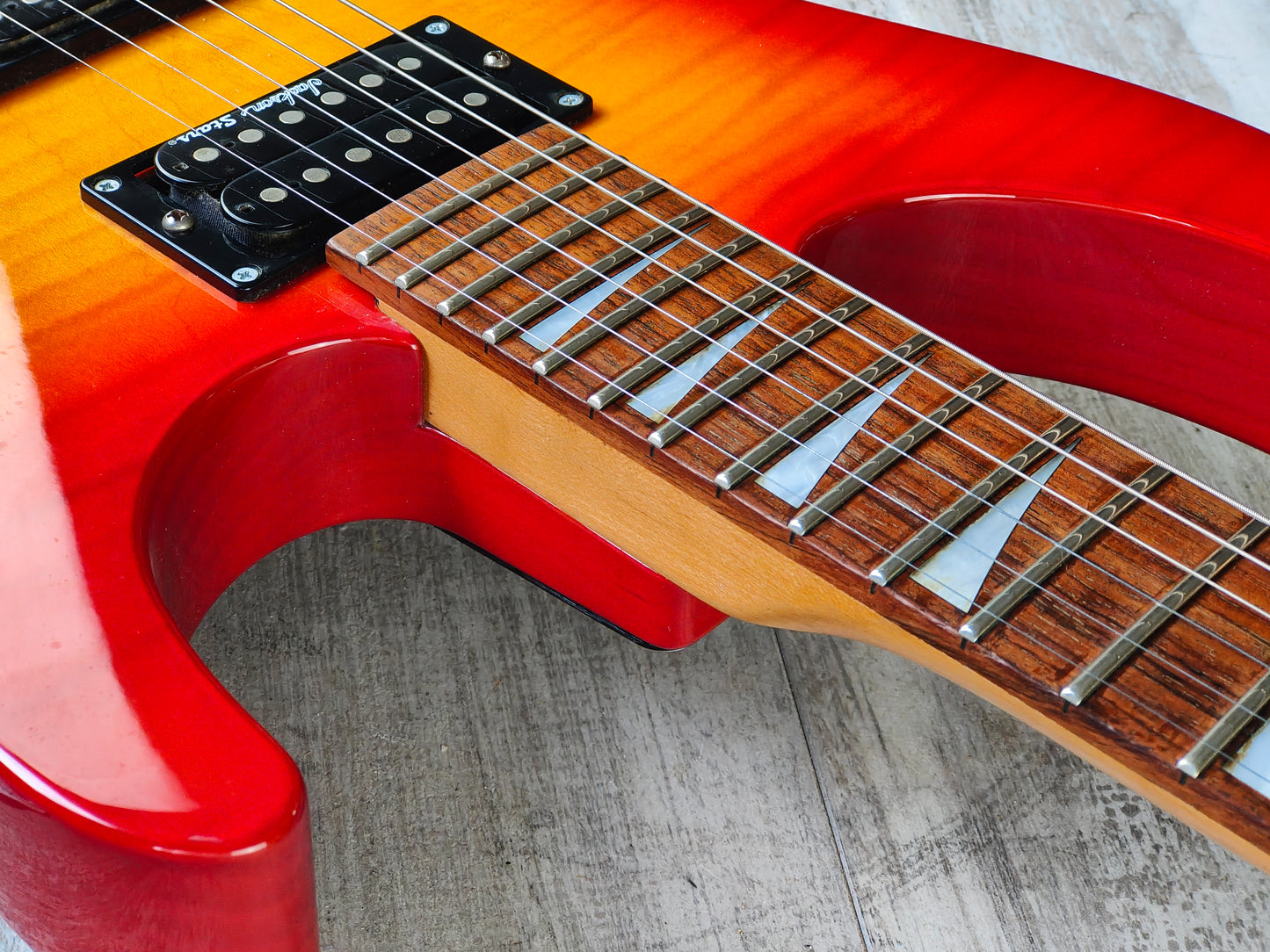 2005 Grover Jackson Stars Japan DK-03 HH Reverse Headstock Dinky (Amber Sunburst)