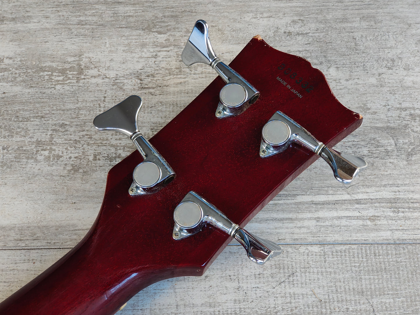1999 Epiphone Japan EB-3 SG Double Cutaway Bass w/Hipshot Bridge (Heritage Cherry)