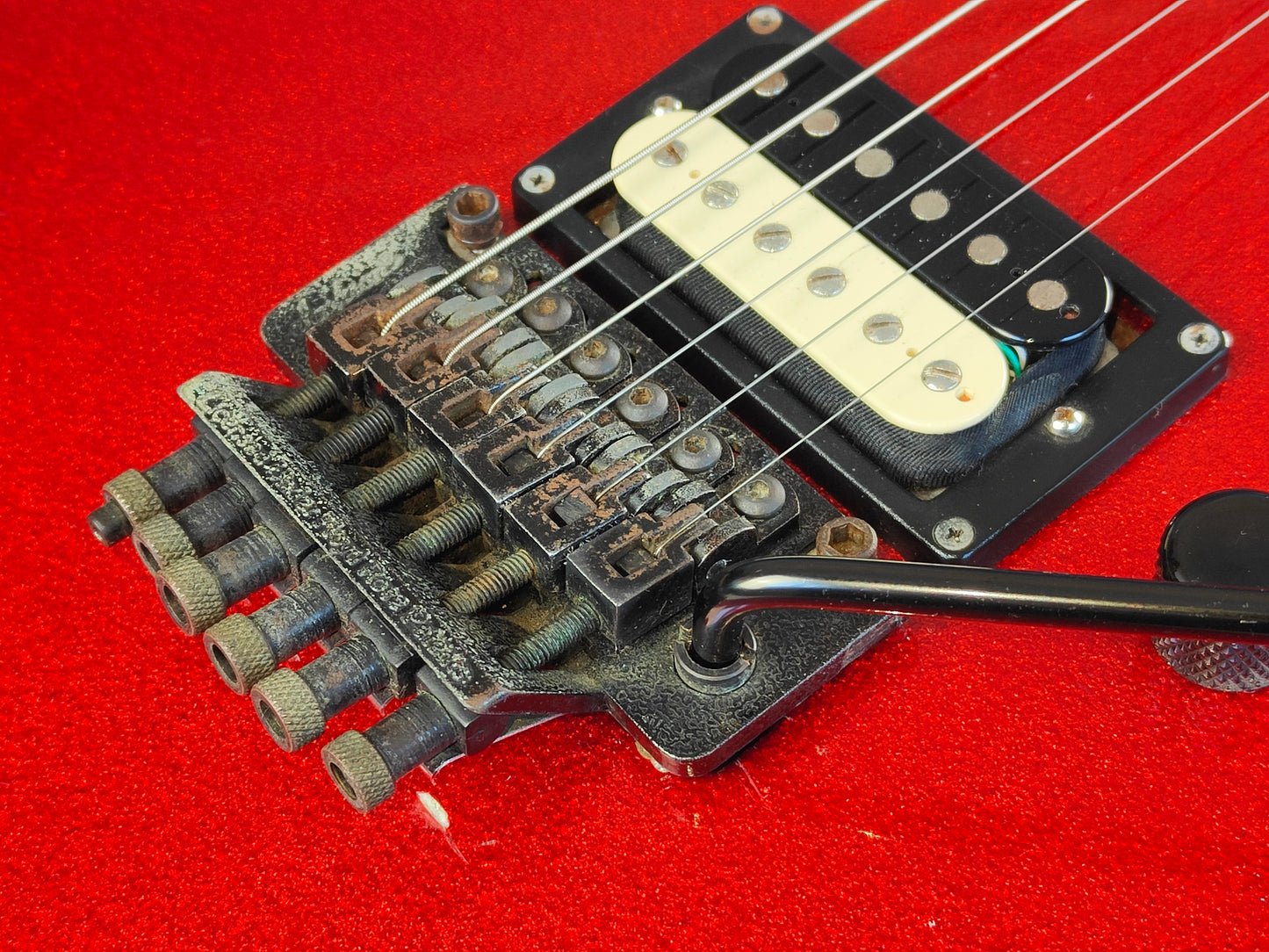 1989 Charvel Model 5A Neckthrough Superstrat w/Bareknuckle (Metallic Red)