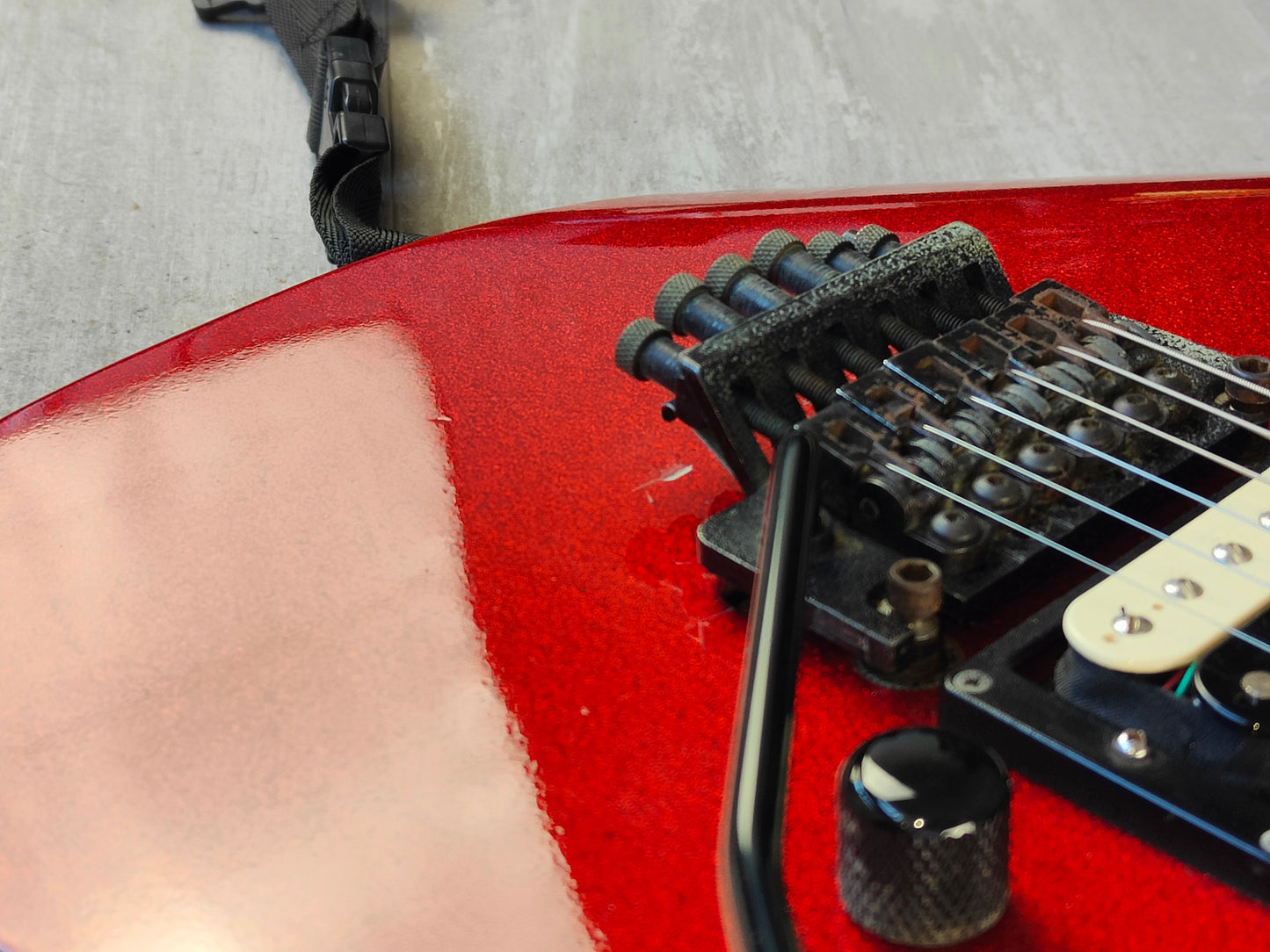 1989 Charvel Model 5A Neckthrough Superstrat w/Bareknuckle (Metallic Red)