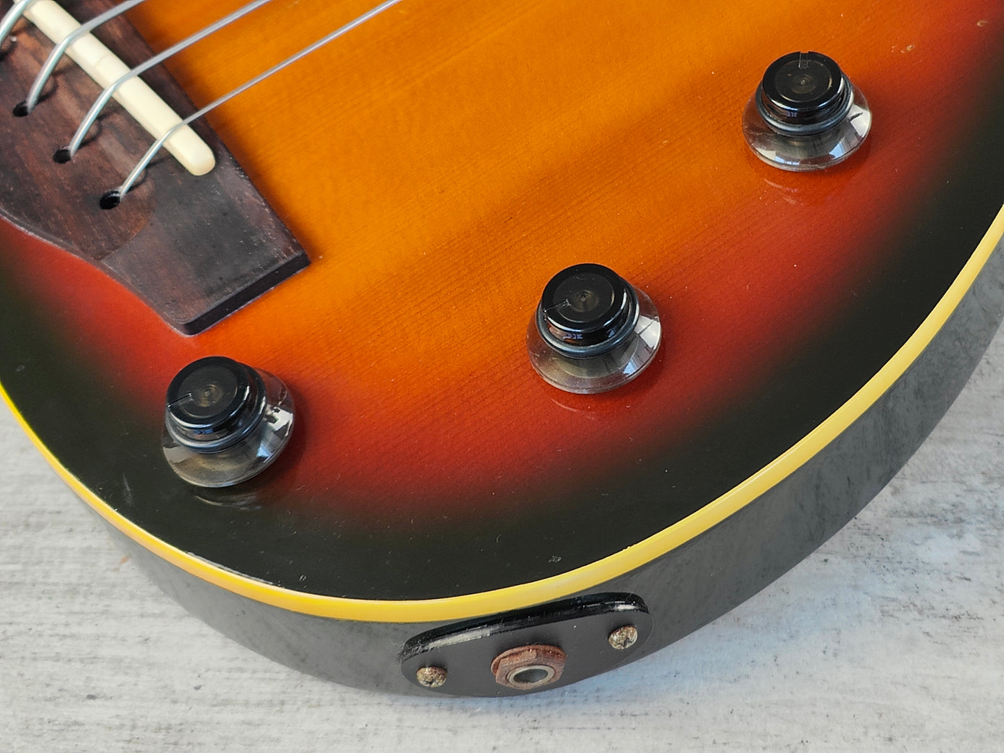 1991 Fender Japan PBAC-100FL Fretless Thinline Electric/Acoustic Precision Bass (Sunburst)