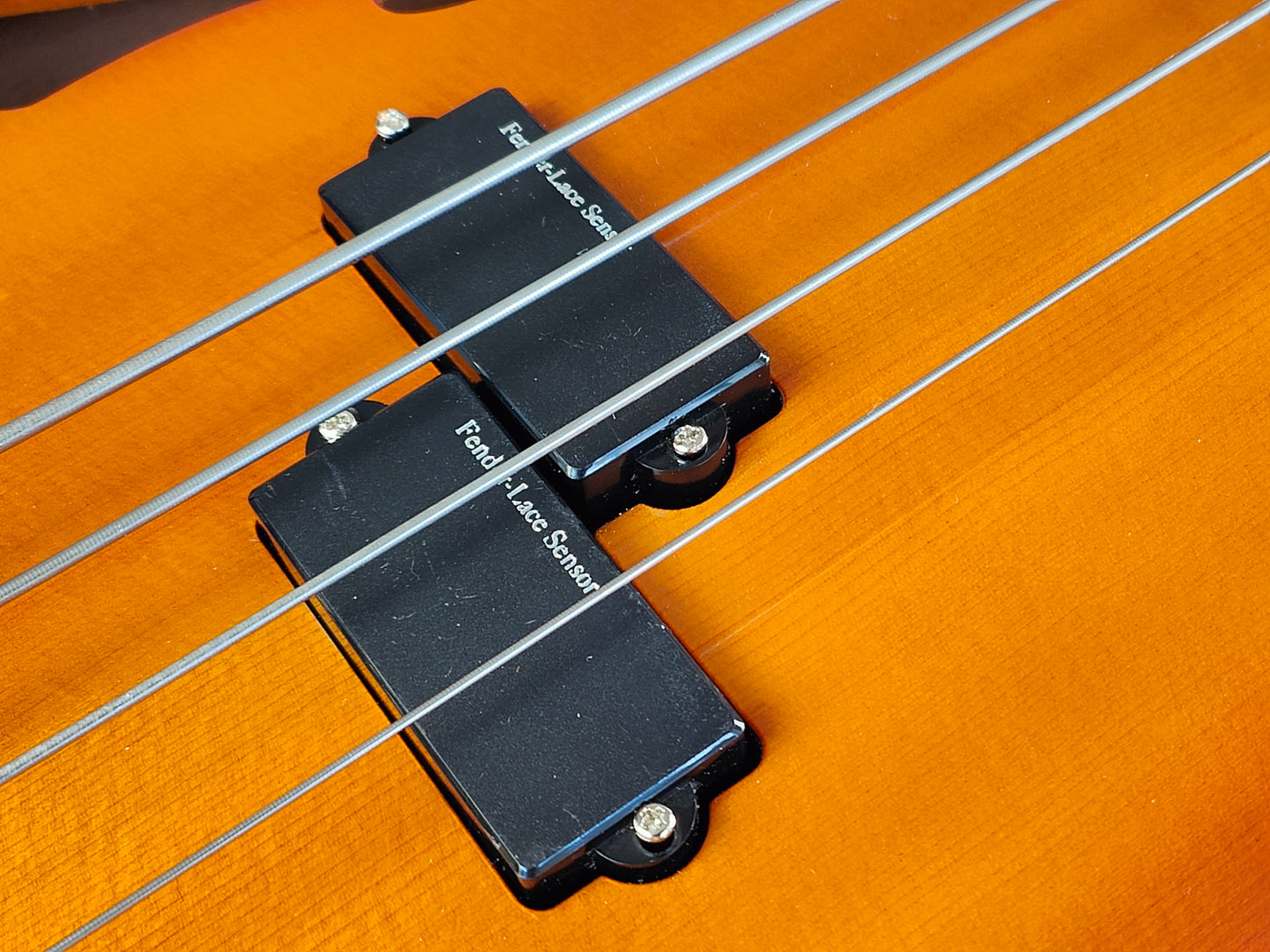 1991 Fender Japan PBAC-100FL Fretless Thinline Electric/Acoustic Precision Bass (Sunburst)