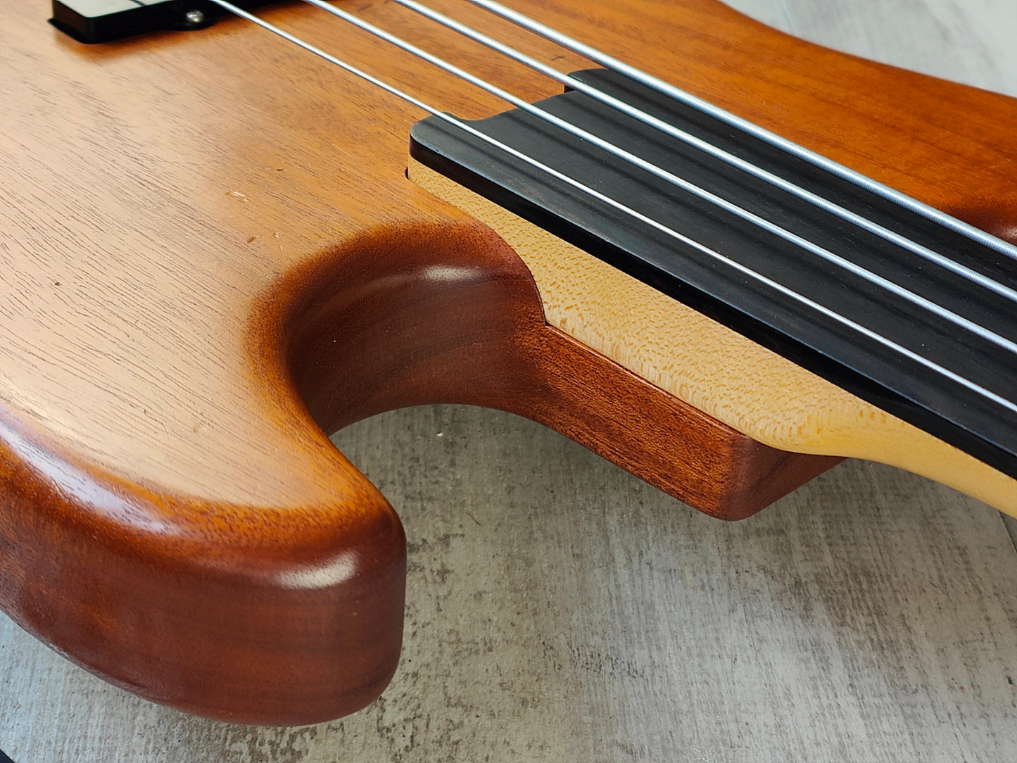 1990's Levinson Blade Japan B4 Fretless Jazz Bass (Stained Brown)