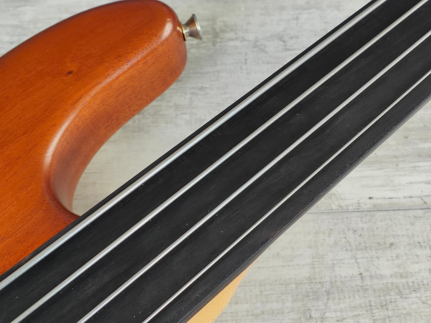 1990's Levinson Blade Japan B4 Fretless Jazz Bass (Stained Brown)