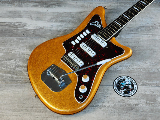 1963 Eko Italy Model 500-3V Vintage Offset (Gold Sparkle)