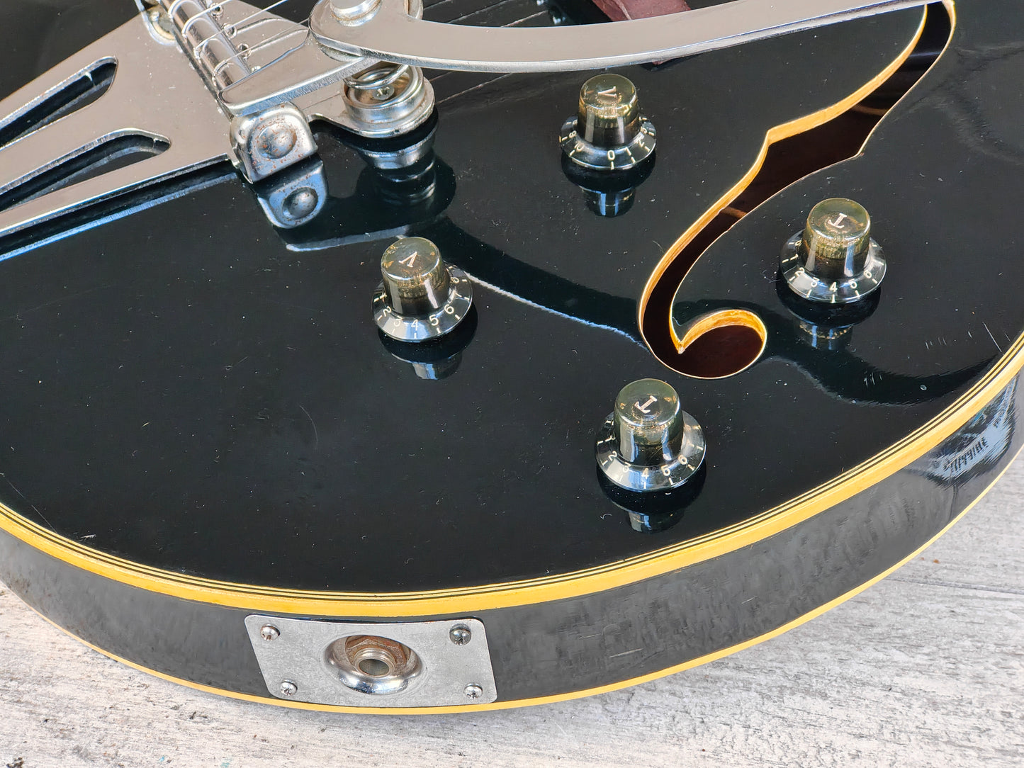 1960's Greco Japan EG-135 Hollowbody Electric Guitar (Black)