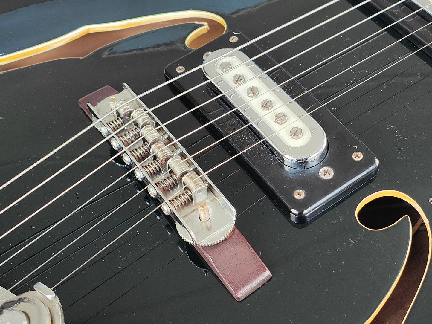1960's Greco Japan EG-135 Hollowbody Electric Guitar (Black)