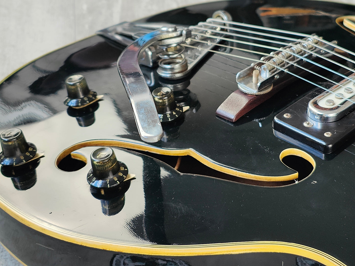 1960's Greco Japan EG-135 Hollowbody Electric Guitar (Black)