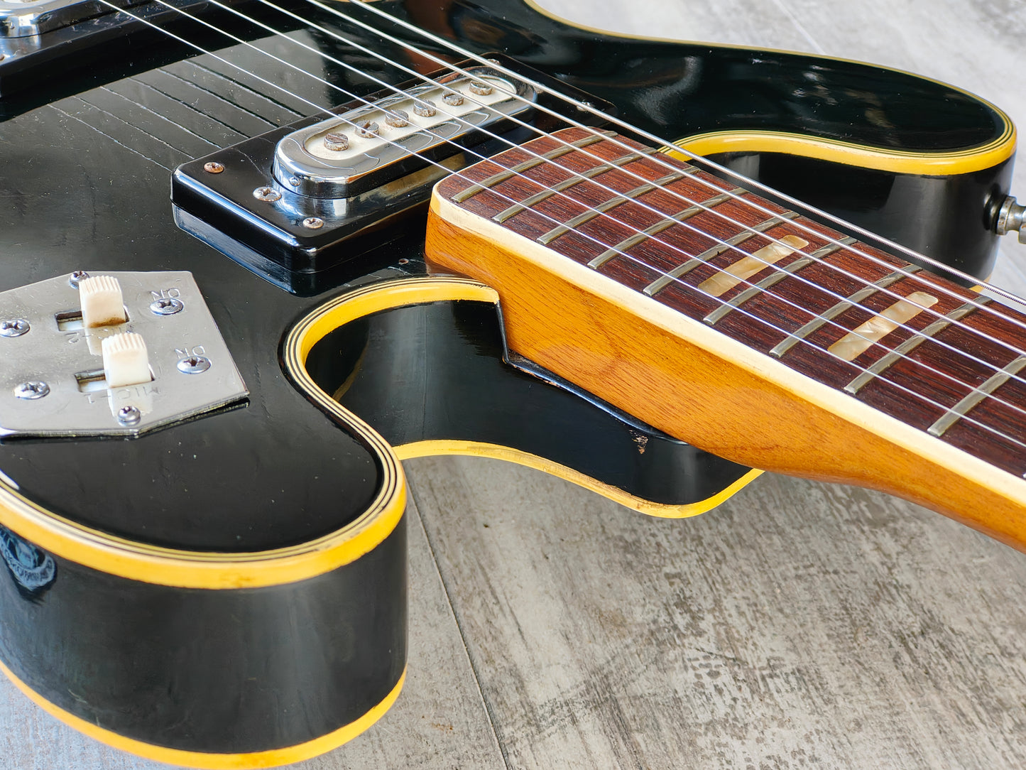 1960's Greco Japan EG-135 Hollowbody Electric Guitar (Black)