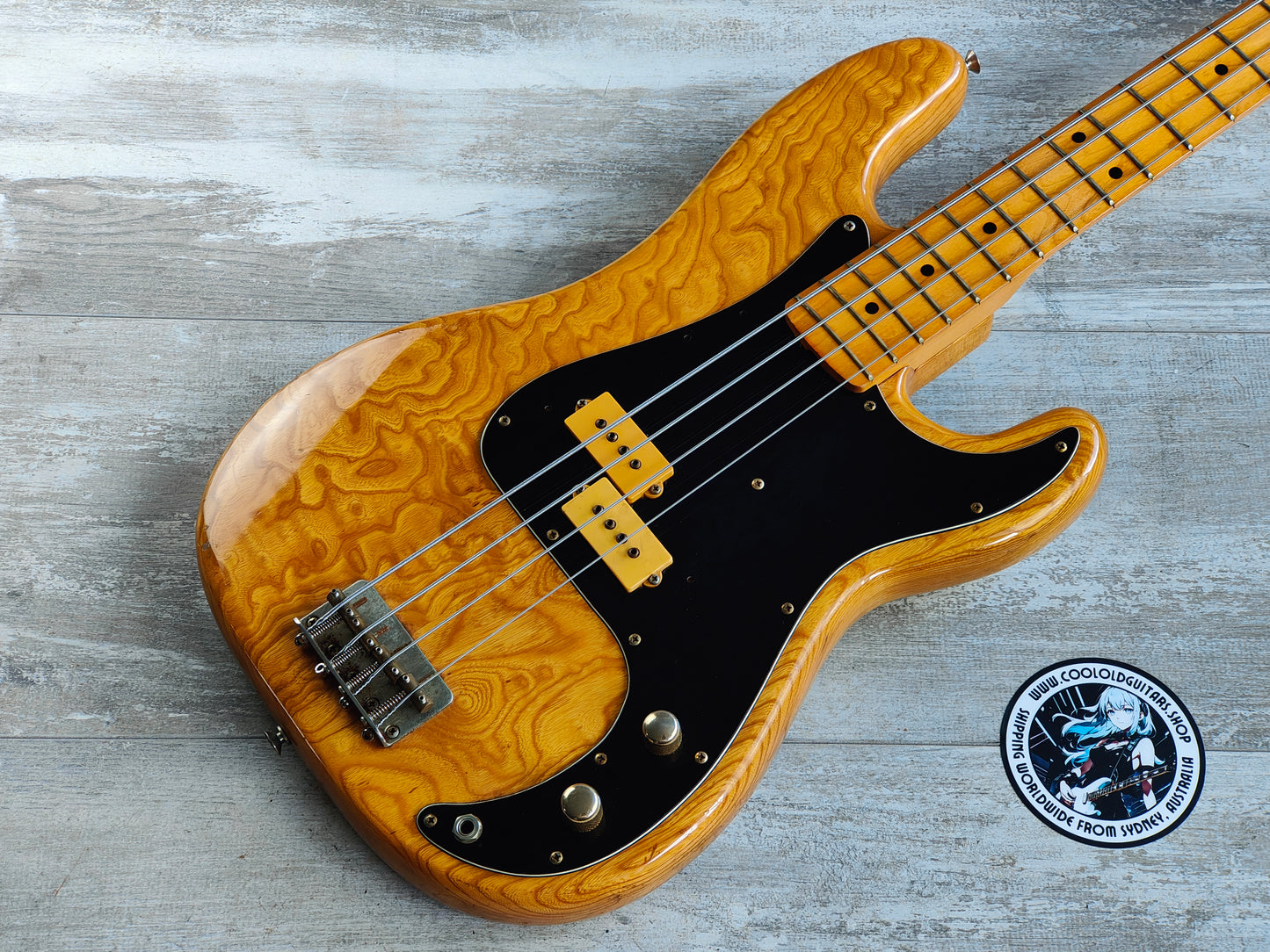 1980 Tokai Japan PB Hard Puncher Precision Bass (Curly Natural Ash)