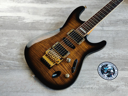 1998 Ibanez Japan S540FM Saber Series HSH Superstrat (Transparent Black Sunburst)