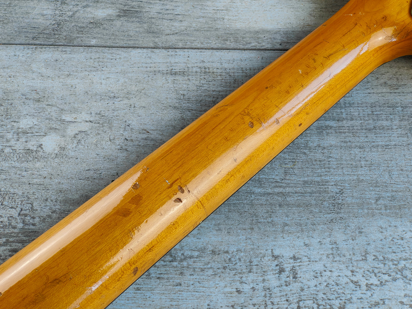 1980's ESP Japan Custom Order Fretless PJ Precision Bass (Transparent Red)