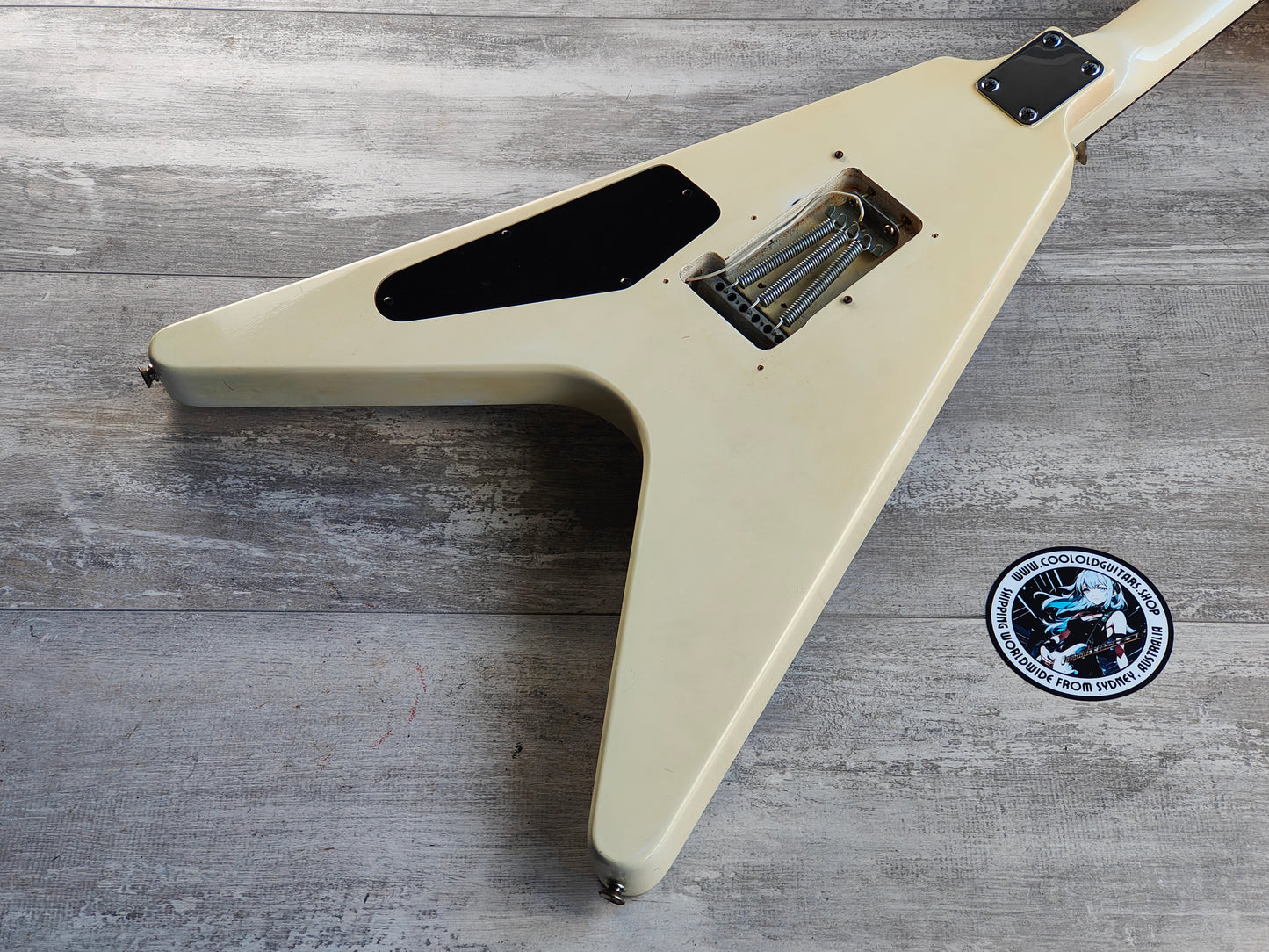 Rocky (by Cort) Flying V (Black & White Tiger Stripe)