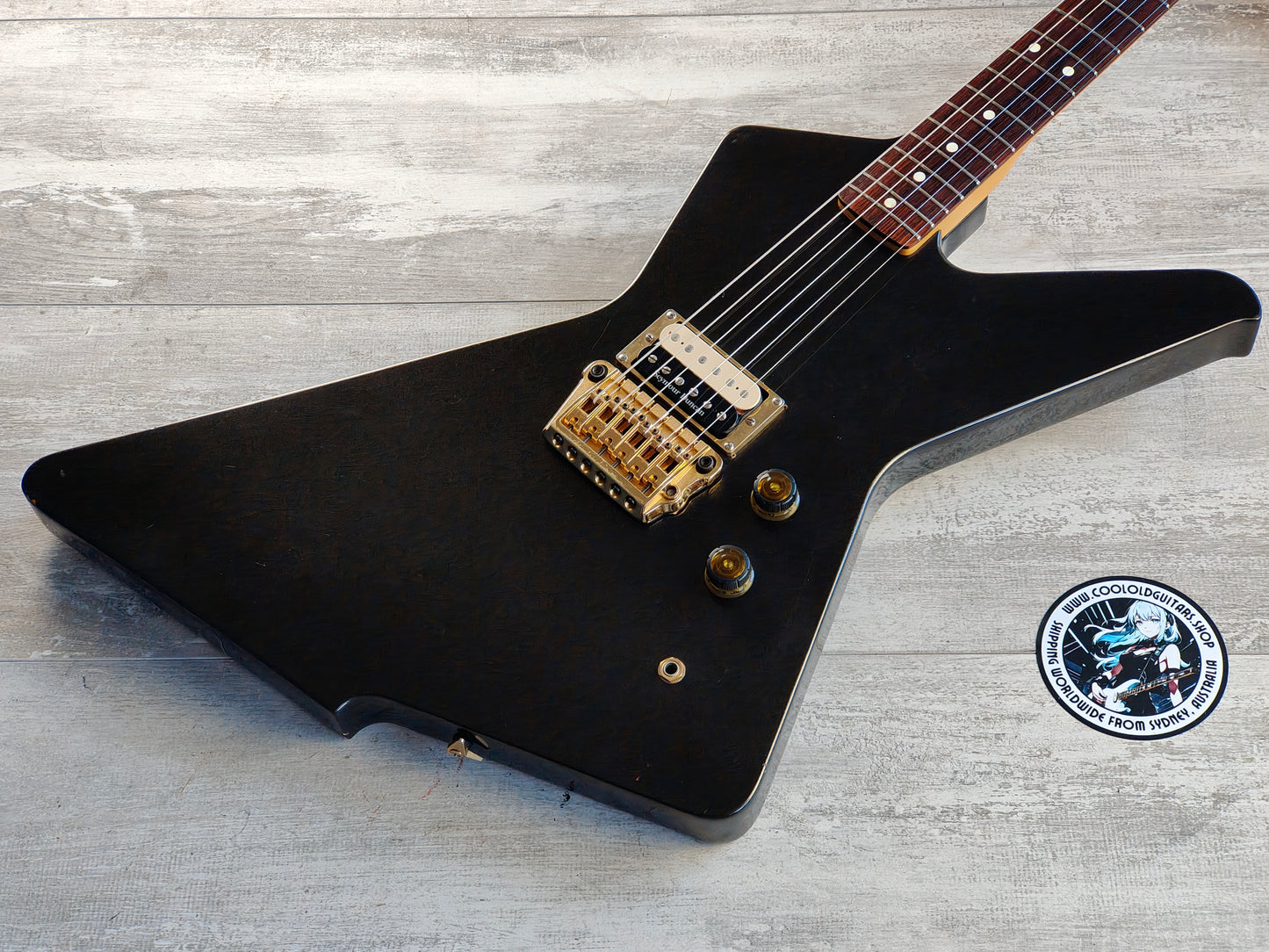 1982 Ibanez Japan DT100 Single Humbucker Destroyer (Metallic Black)