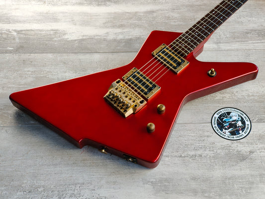 1985 Ibanez Japan DT330 Destroyer II Explorer (Fire Red) W/Case
