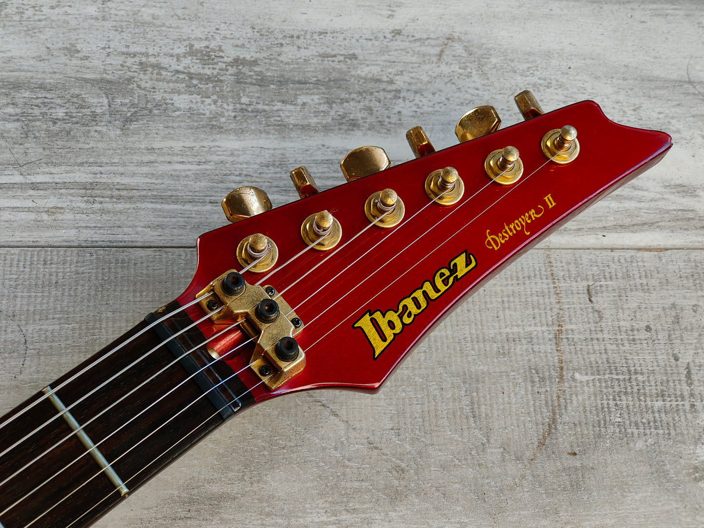 1985 Ibanez Japan DT330 Destroyer II Explorer (Fire Red) W/Case