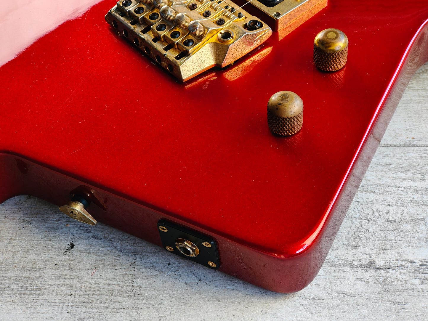 1985 Ibanez Japan DT330 Destroyer II Explorer (Fire Red) W/Case