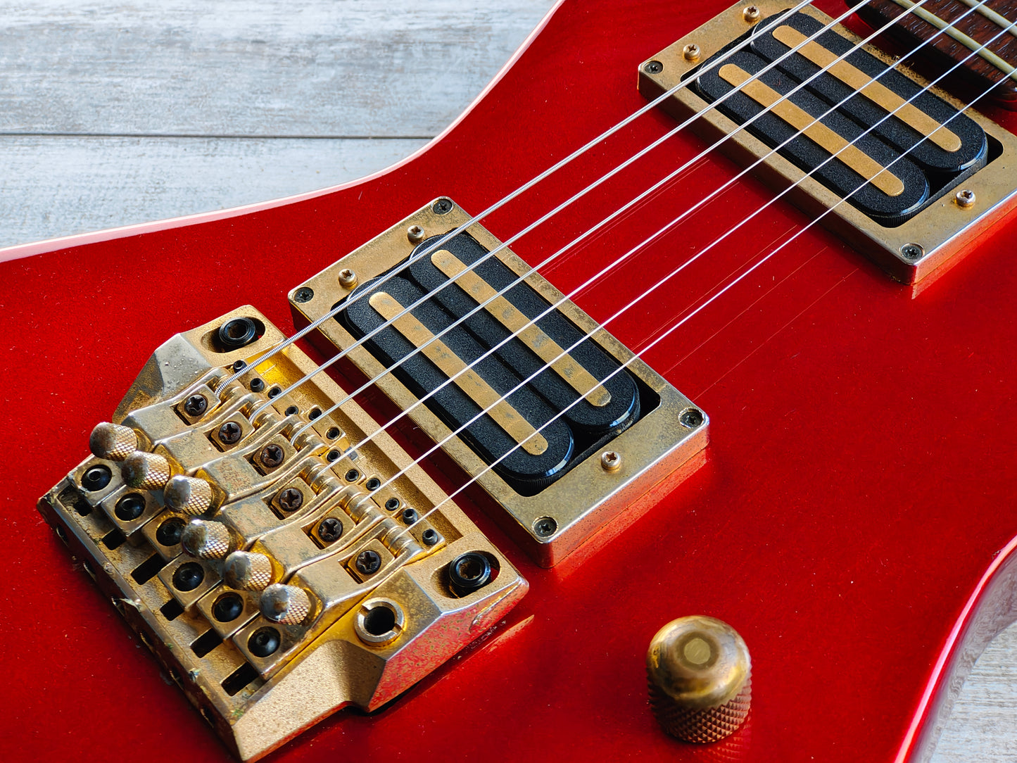 1985 Ibanez Japan DT330 Destroyer II Explorer (Fire Red) W/Case