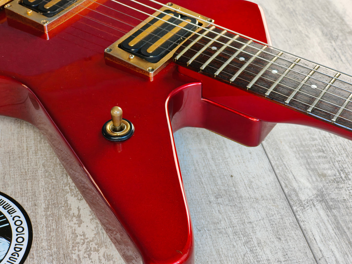 1985 Ibanez Japan DT330 Destroyer II Explorer (Fire Red) W/Case