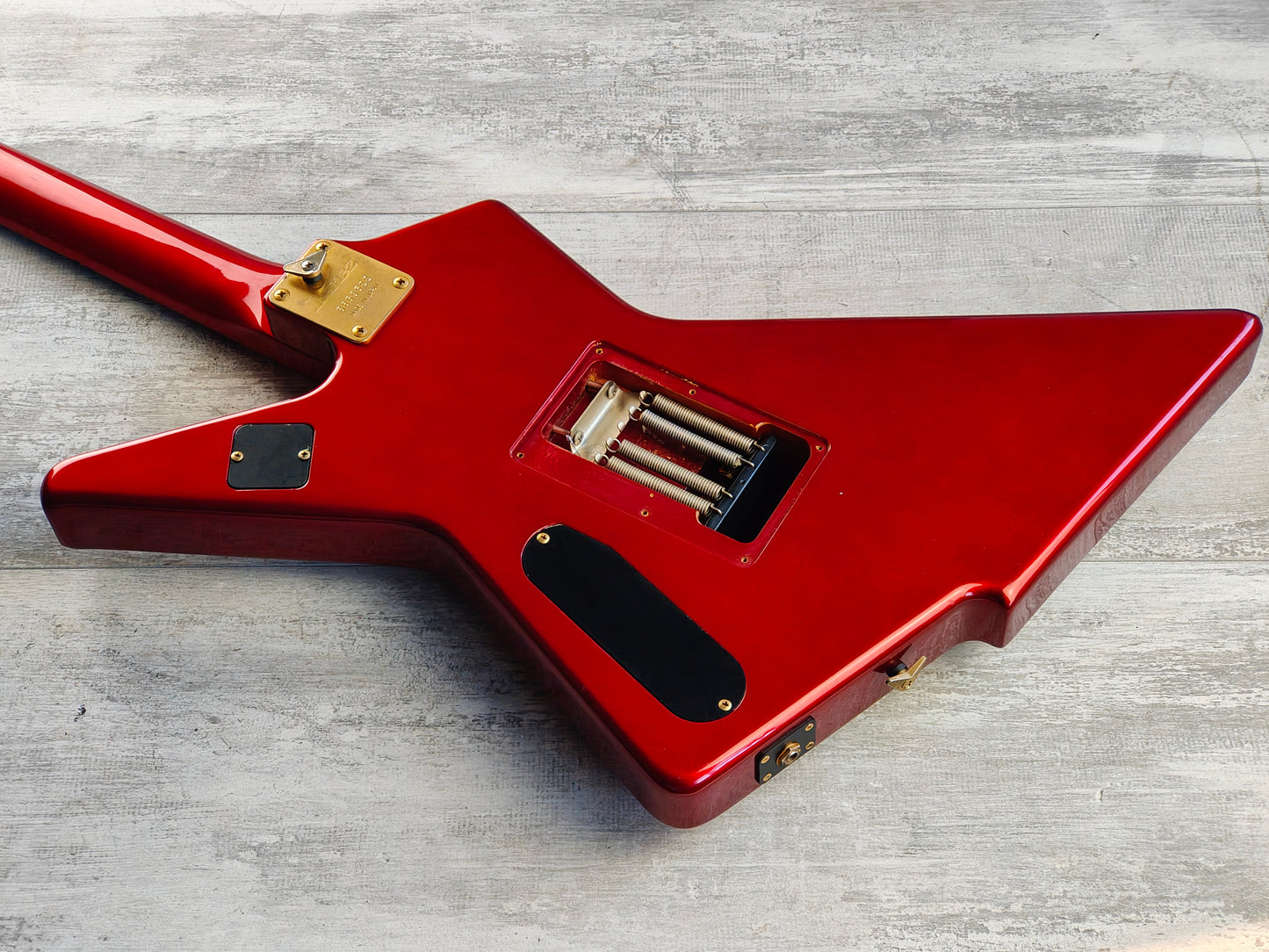 1985 Ibanez Japan DT330 Destroyer II Explorer (Fire Red) W/Case