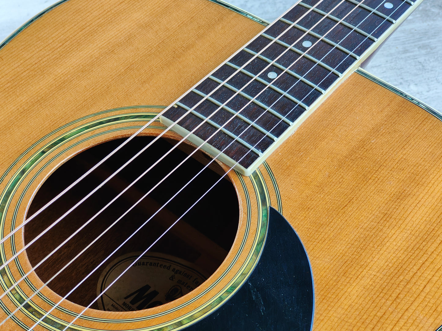 1980's Morris W-30 Japanese Vintage Acoustic Dreadnought Guitar (Natural)