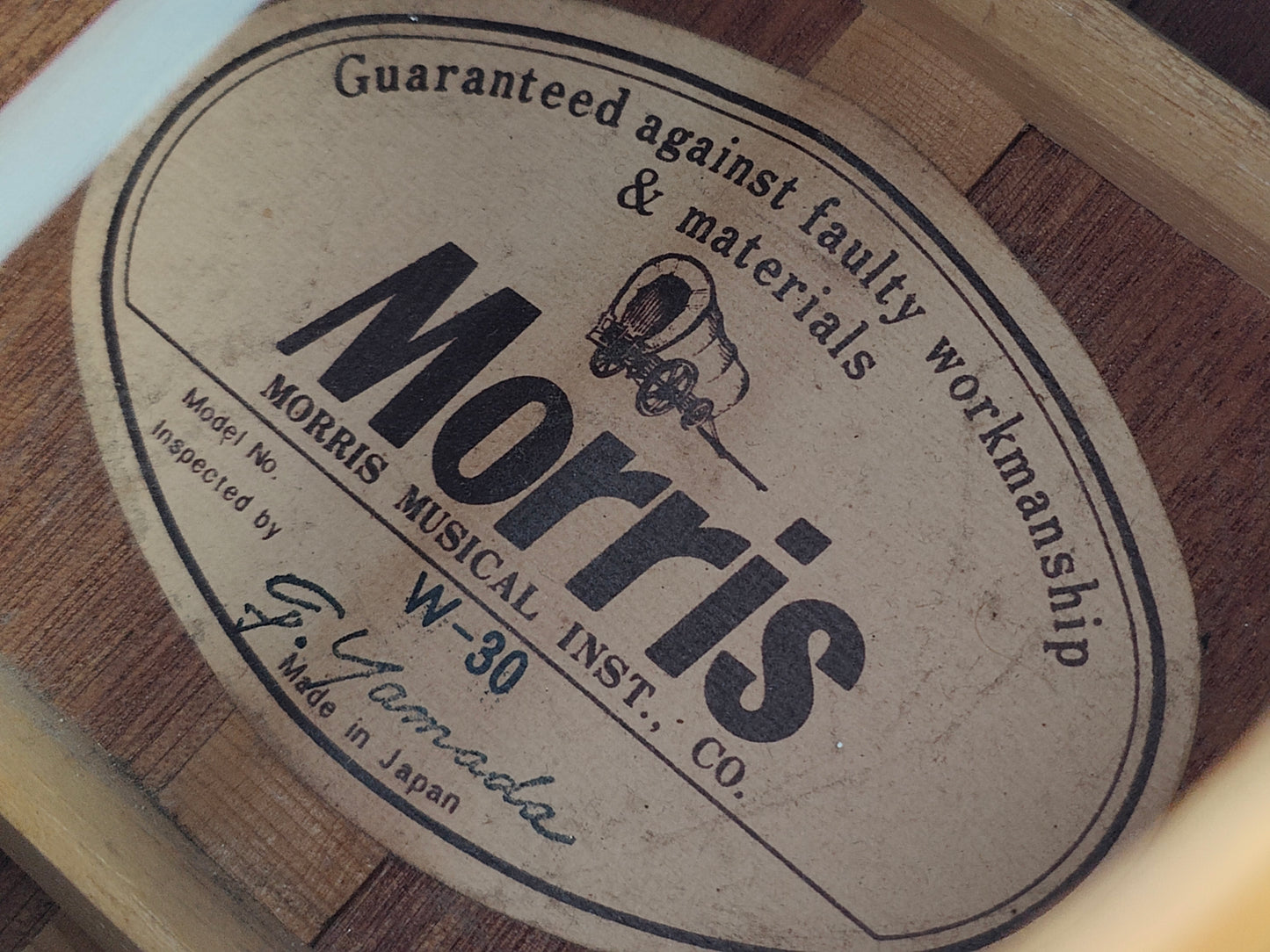 1980's Morris W-30 Japanese Vintage Acoustic Dreadnought Guitar (Natural)