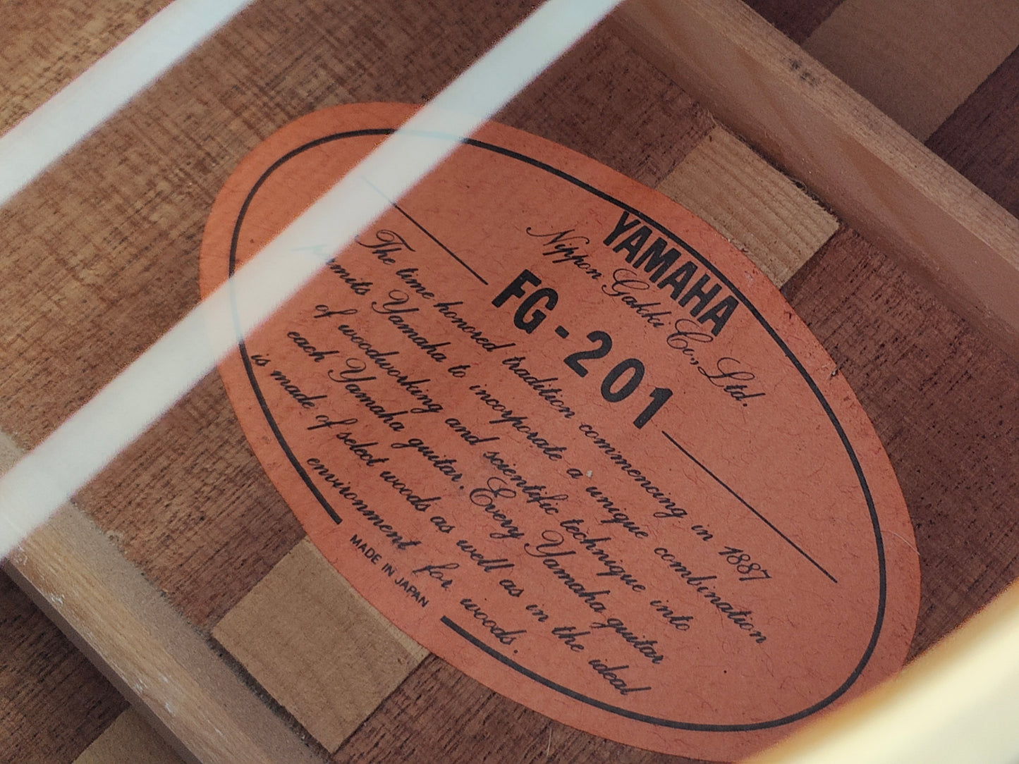 1980's Yamaha FG-201 Japanese Vintage Acoustic Guitar (Natural)