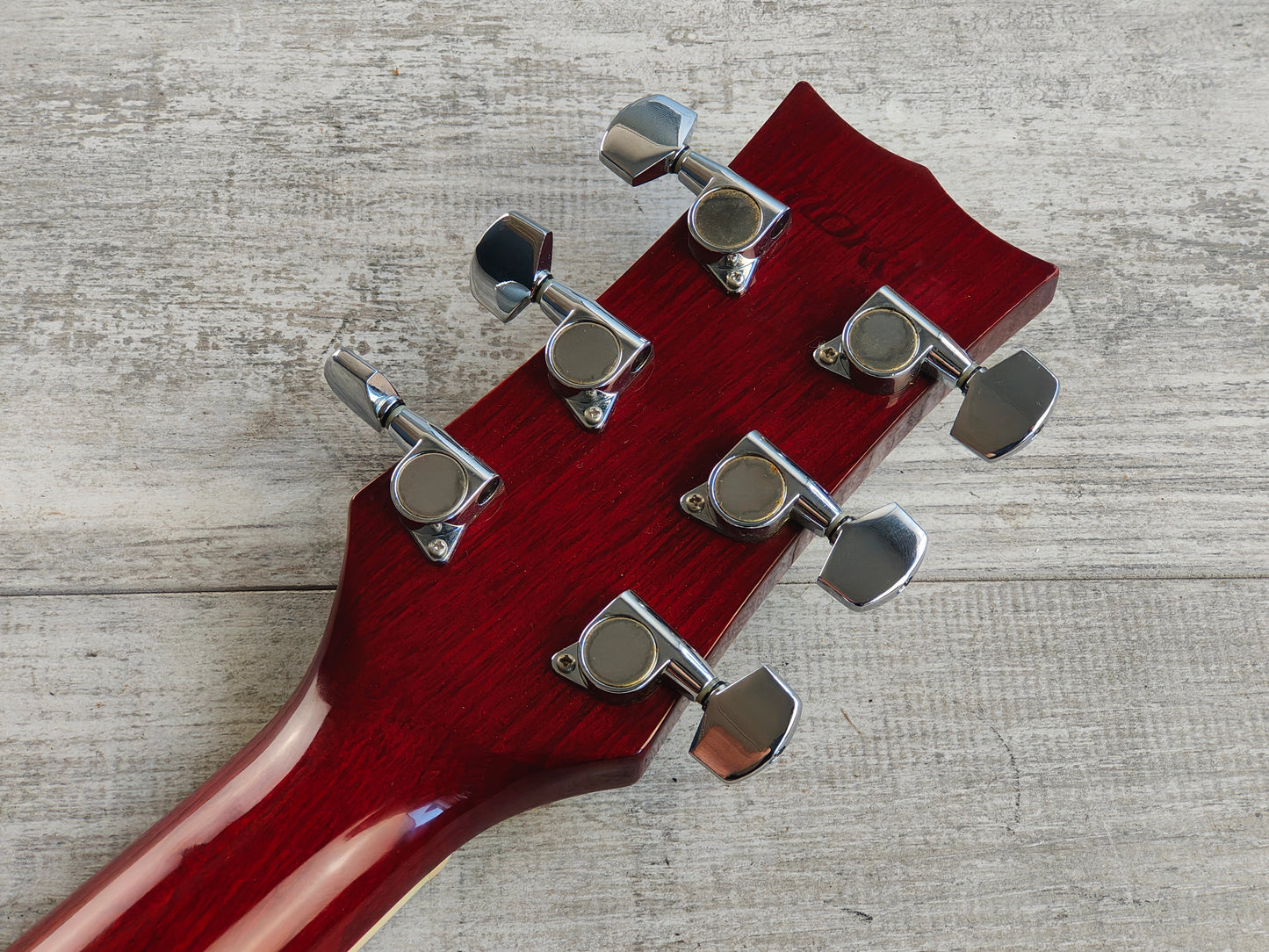 Morris G-35WR Electric Acoustic Guitar w/Pickup (Wine Red)