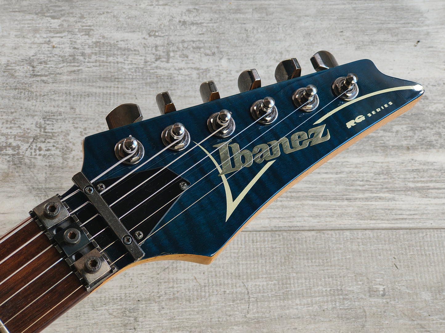 2000 Ibanez Japan RG680CM HSH Superstrat (Curly Maple Deep Blue)