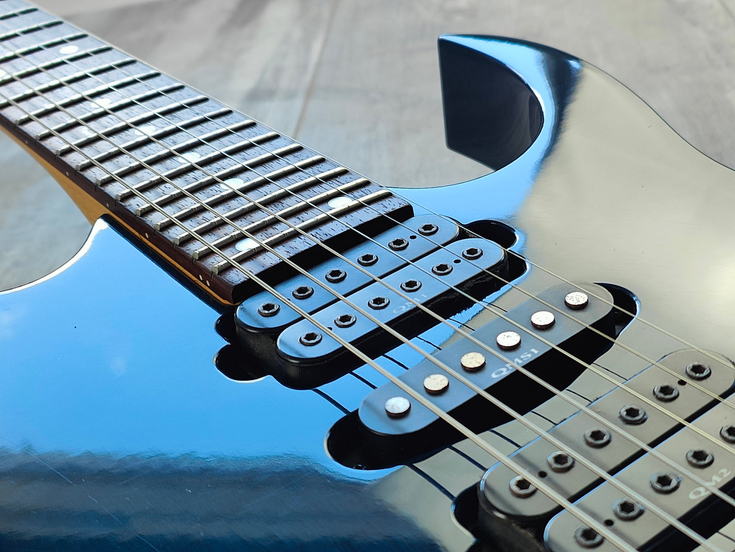 2000 Ibanez Japan RG680CM HSH Superstrat (Curly Maple Deep Blue)