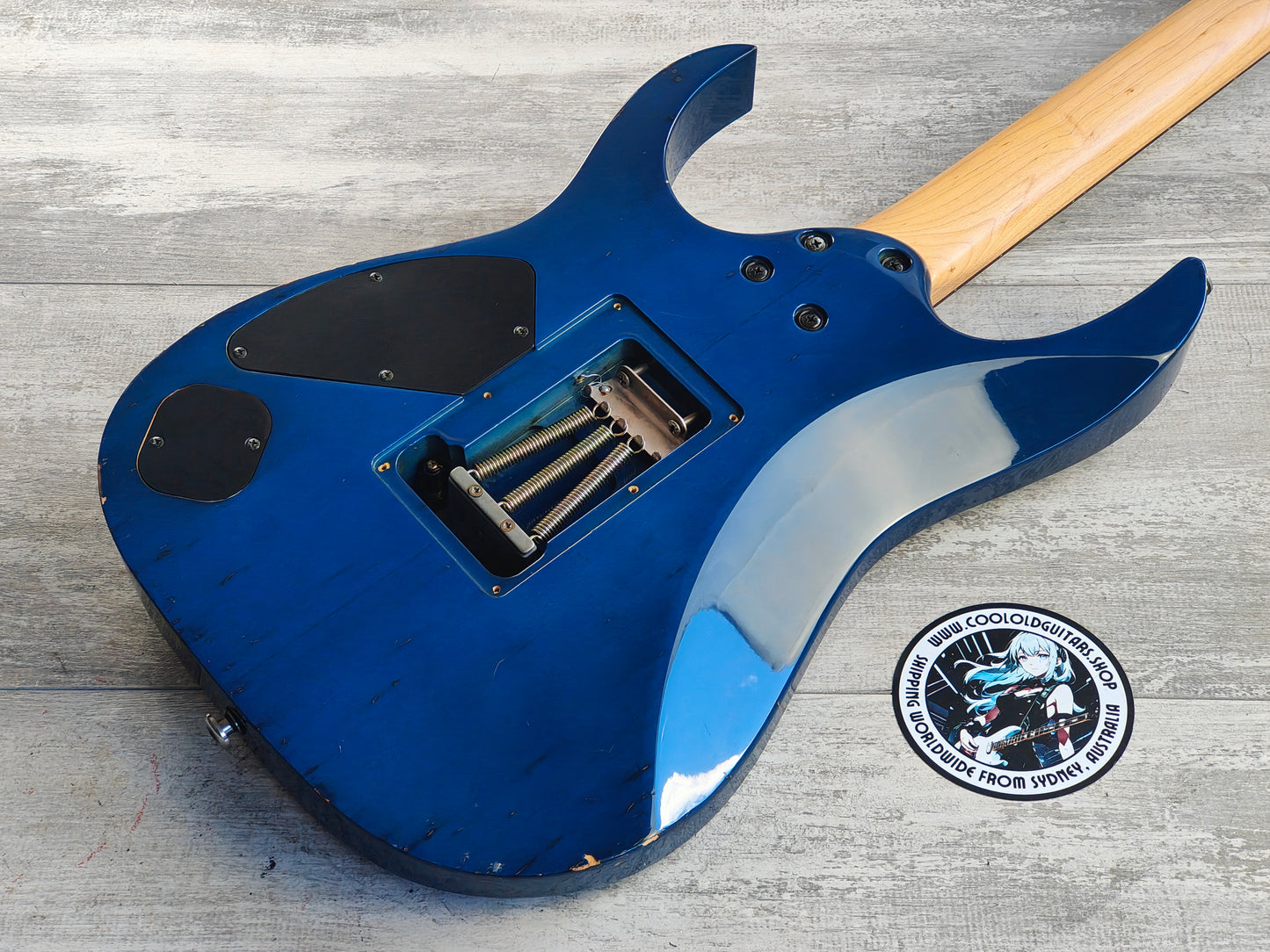 2000 Ibanez Japan RG680CM HSH Superstrat (Curly Maple Deep Blue)