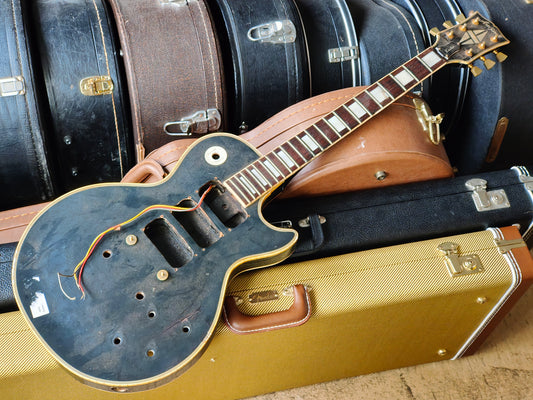 1970's Aria Pro II Japan Les Paul Custom (Headstock Break) - Thrift Shop w/Case