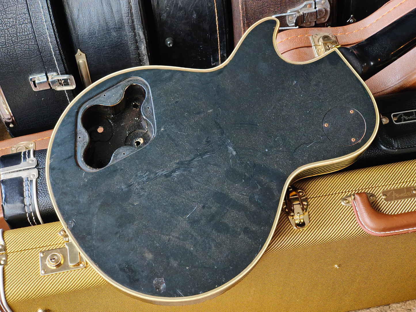 1970's Aria Pro II Japan Les Paul Custom (Headstock Break) - Thrift Shop w/Case