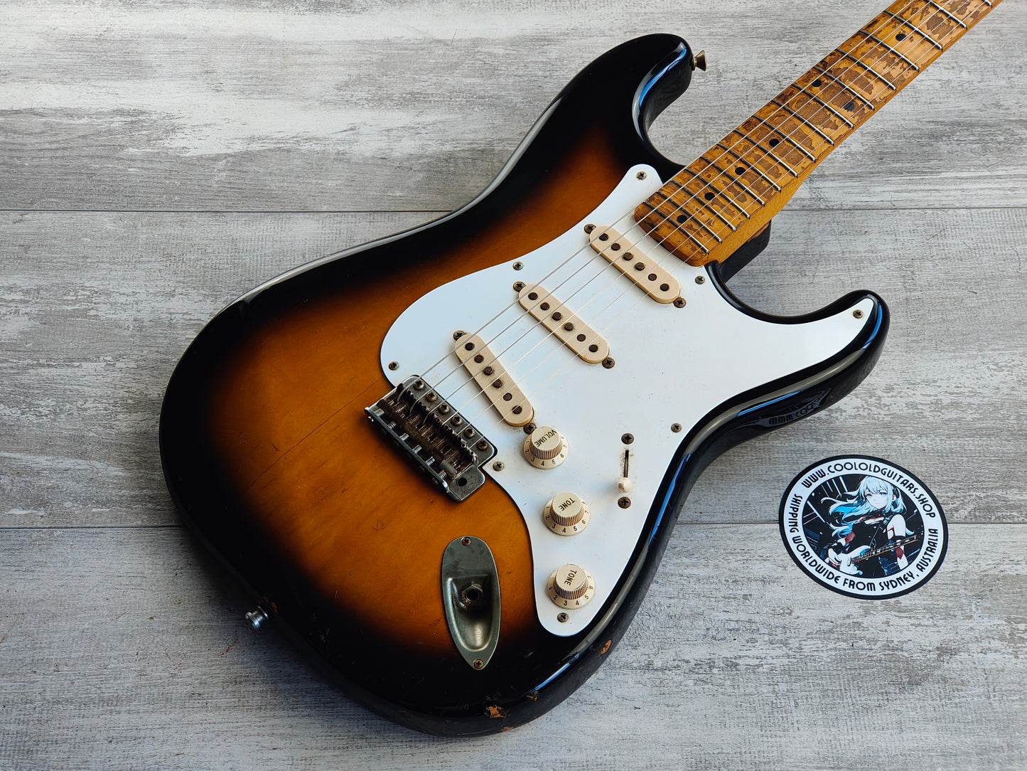 1987 Fender Japan ST57-55 "E Series" '57 Reissue Stratocaster (Brown Sunburst)