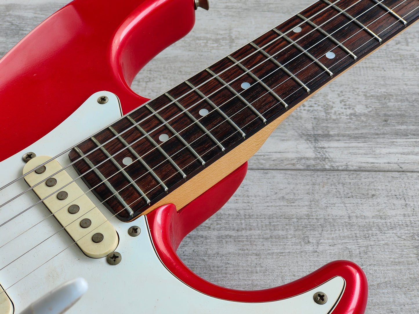 1990 Fender Japan STS-550 Short Scale Stratocaster (Cosmo Red)