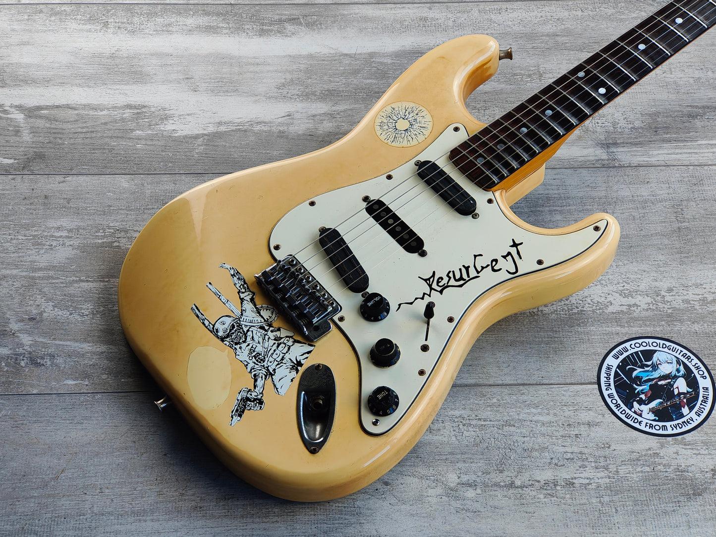 1985 Fender Japan ST72-65 '72 Reissue Blackmore Scalloped Stratocaster (White)