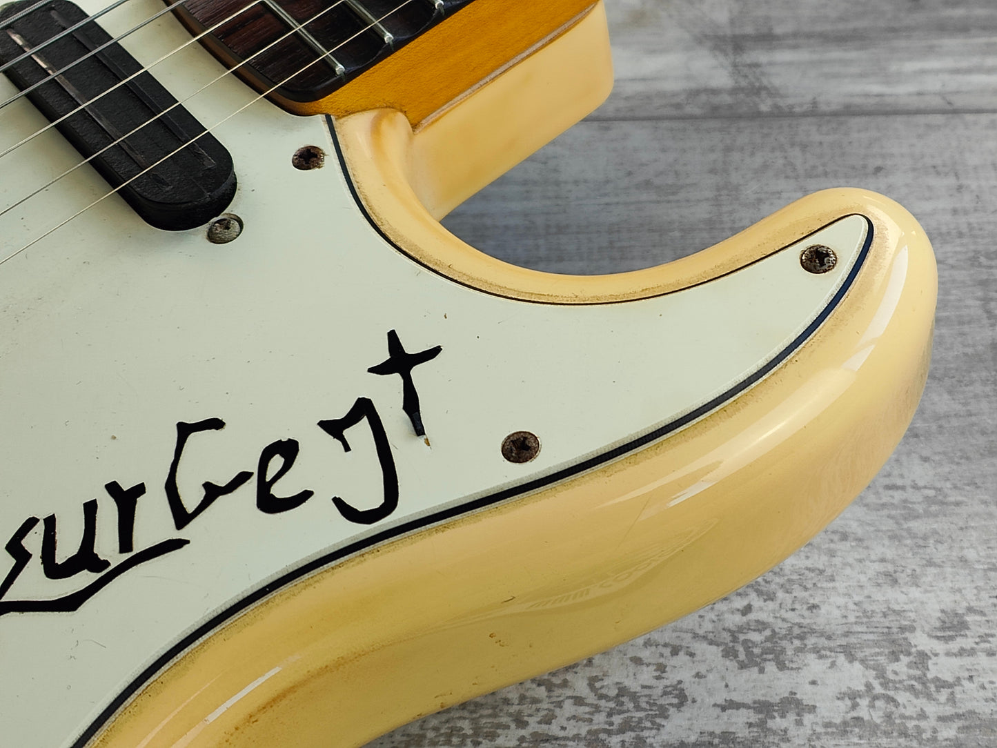 1985 Fender Japan ST72-65 '72 Reissue Blackmore Scalloped Stratocaster (White)