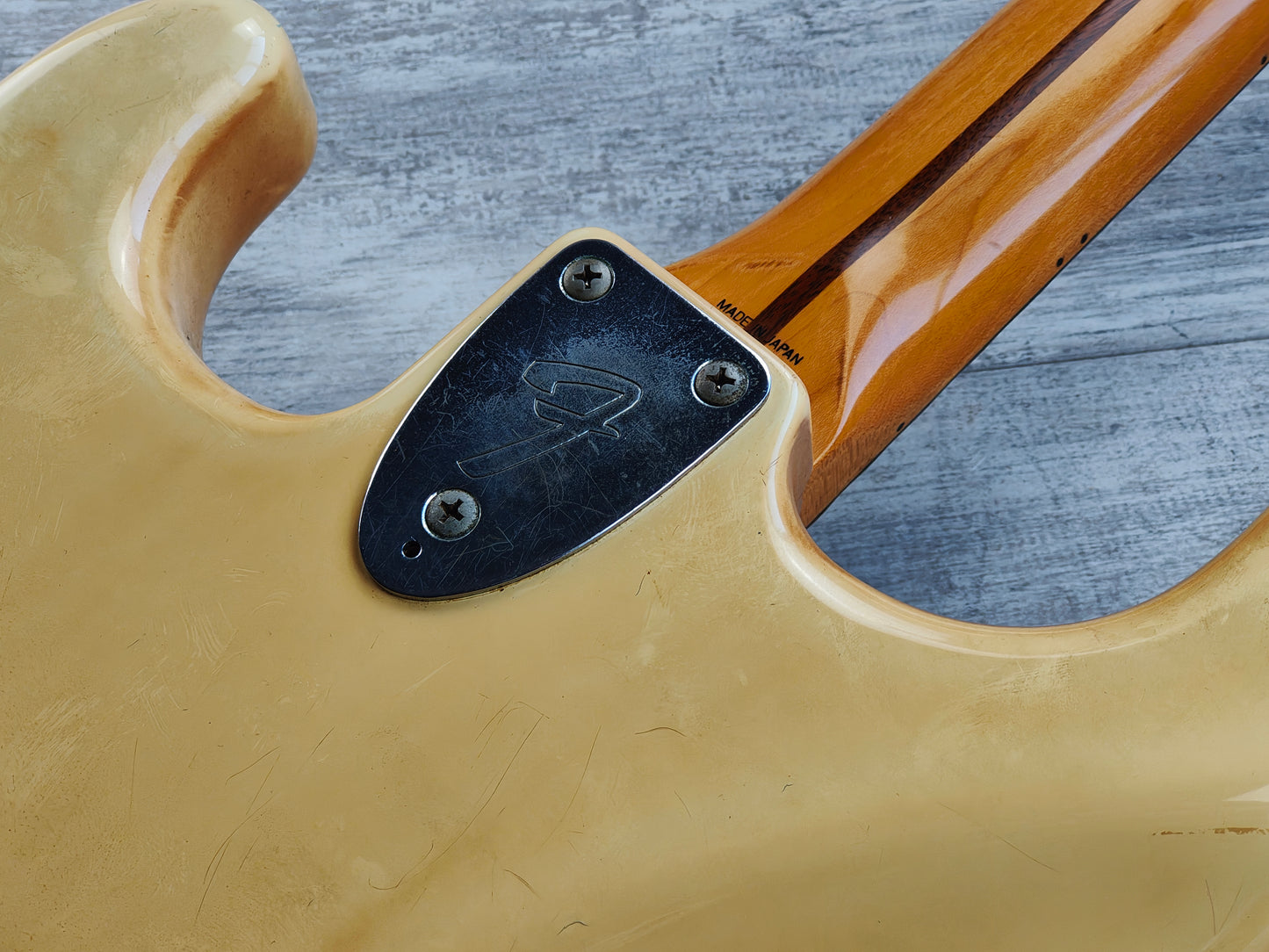 1985 Fender Japan ST72-65 '72 Reissue Blackmore Scalloped Stratocaster (White)