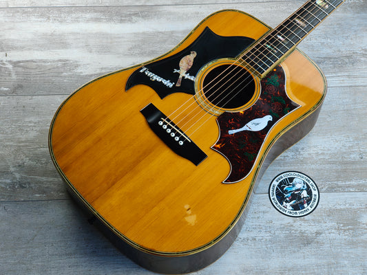 1980's Morris W-80 Dreadnought Japanese Acoustic Guitar (Natural)