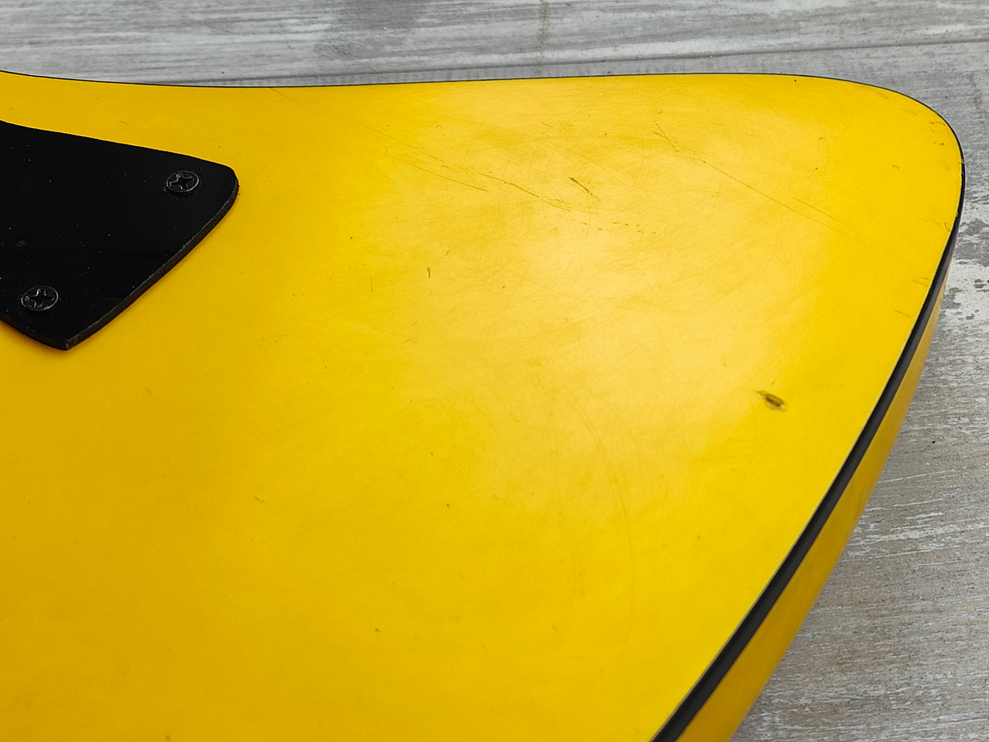 1981 Washburn Japan A-15V Stage Series LH Left Handed Explorer (Yellow)