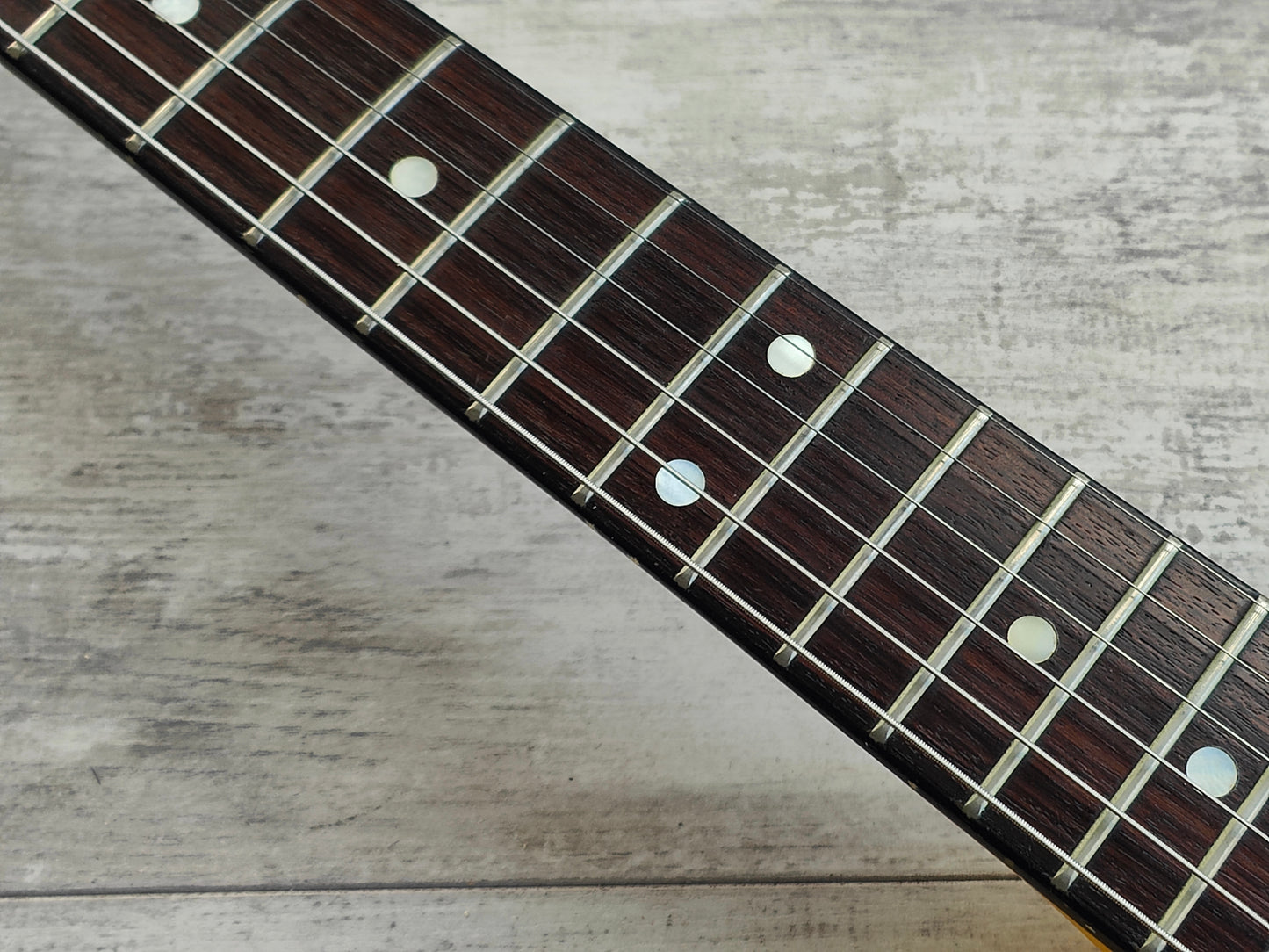 1981 Washburn Japan A-15V Stage Series LH Left Handed Explorer (Yellow)