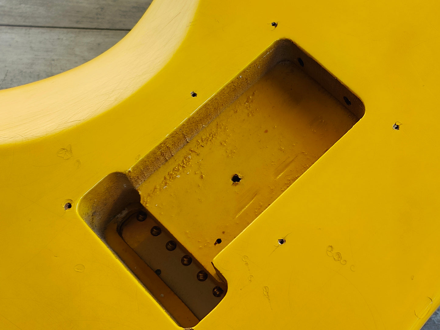 1981 Washburn Japan A-15V Stage Series LH Left Handed Explorer (Yellow)