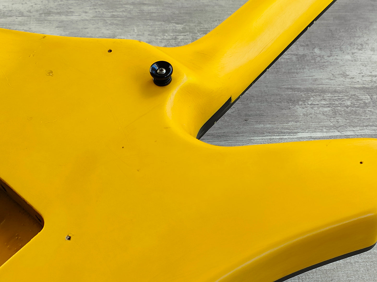 1981 Washburn Japan A-15V Stage Series LH Left Handed Explorer (Yellow)