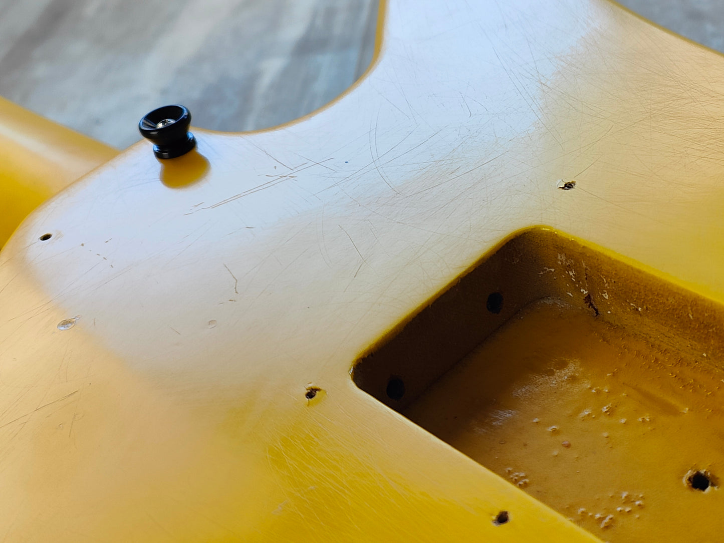 1981 Washburn Japan A-15V Stage Series LH Left Handed Explorer (Yellow)