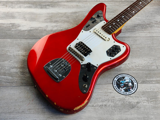 1997 Fender Japan JG66-85 '66 Reissue Jaguar w/Bridge Humbucker (Candy Apple Red)
