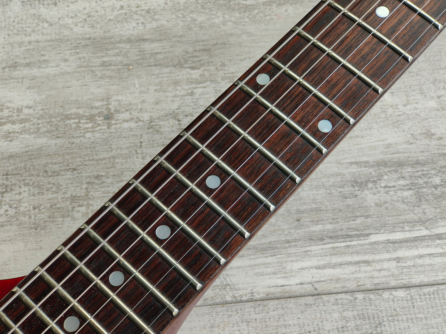 1984 Greco Japan "Store Order" Explorer Electric Guitar (Metallic Red)