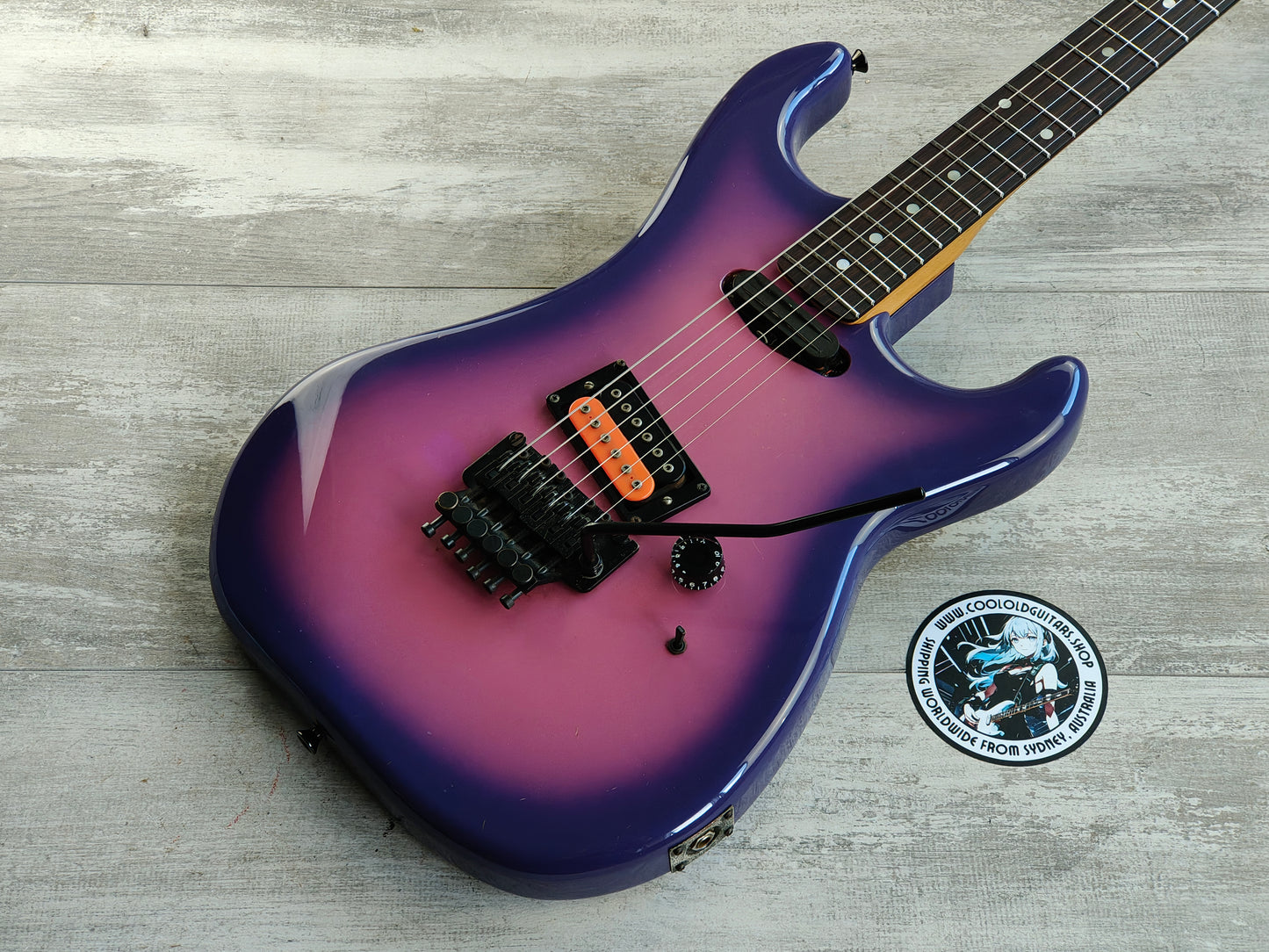 1980's Kramer Japan JK1000 w/Dimarzio Pickups & Floyd Rose (Purple Burst)