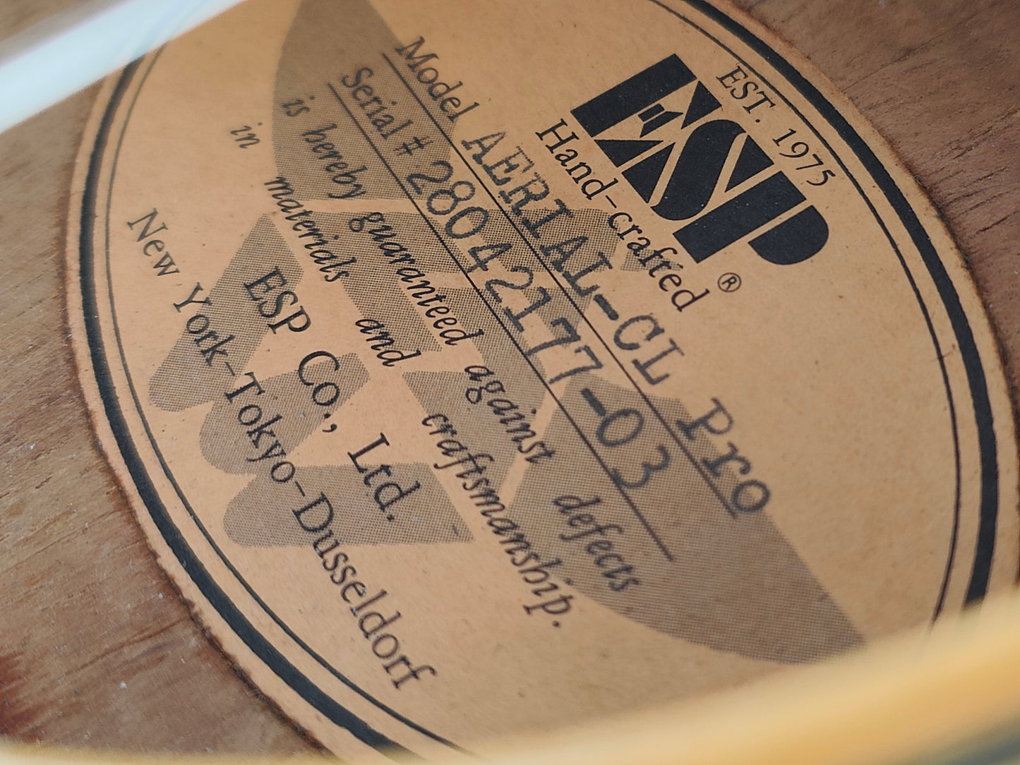 ESP Japan "Aerial-CL Pro" Masahiro Andoh Classical Electric Guitar (Natural)