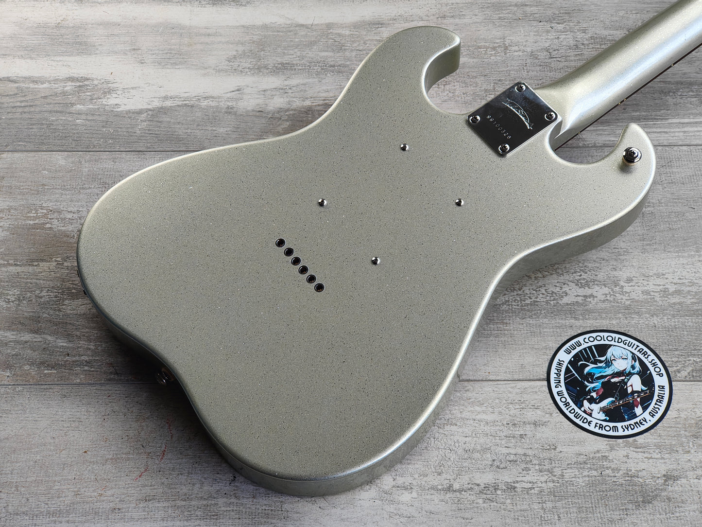 1999 Telestar Mona (Danelectro 1457) Electric Guitar w/Amplifier Case (Silver Sparkle)